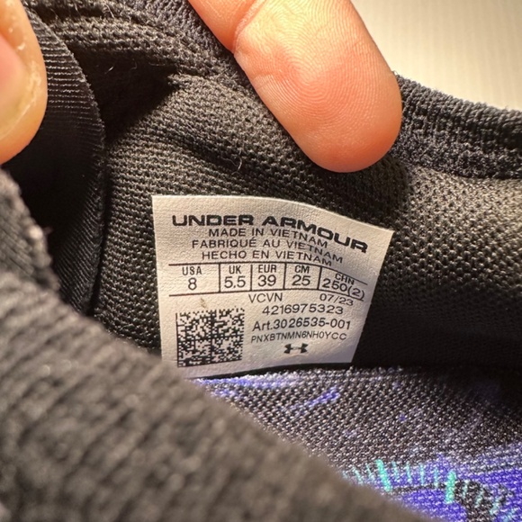 Under Armour Project Rock 6 UA Black Neptune Cross Training Shoe New Size 8 - Picture 10 of 10